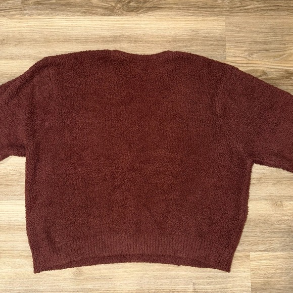 Skims Unisex Chocolate Brown Cozy Knit Pullover Sweatshirt 2x/3x Fuzzy Warm - Picture 7 of 7